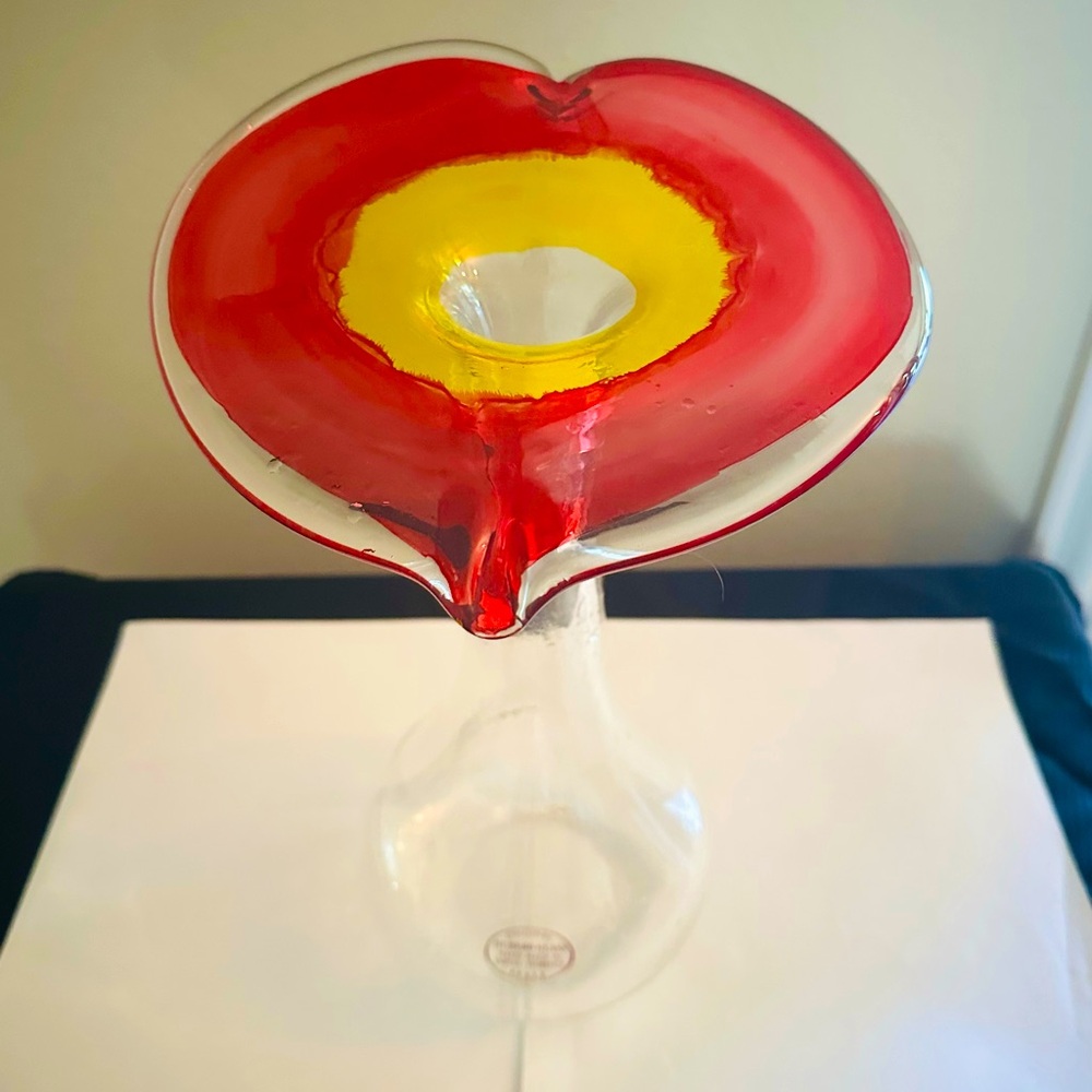 Vintage Murano Art Glass, Jack In The Pulpit, Flower Vase